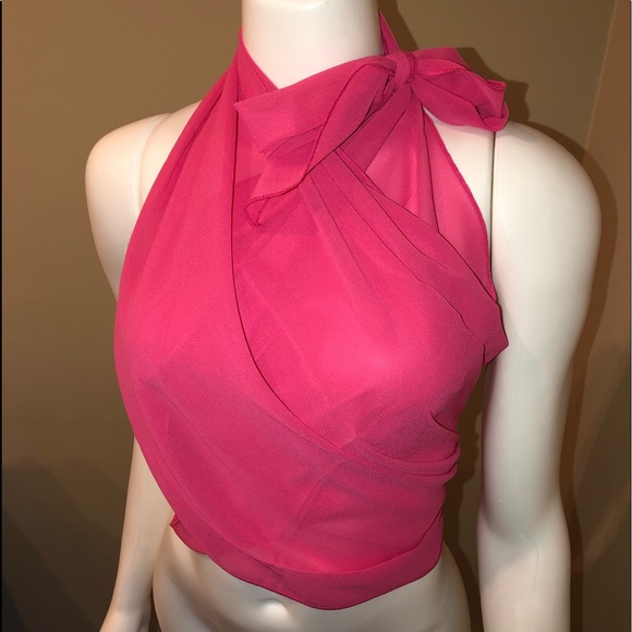 Sarong Wrap Cover Up Rose Pink Bathing Suit Bikini Wrap Head Scarf Pool Cover Up - Picture 3 of 5